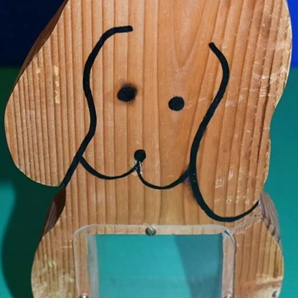 Handmade Wooden Puppy Bank